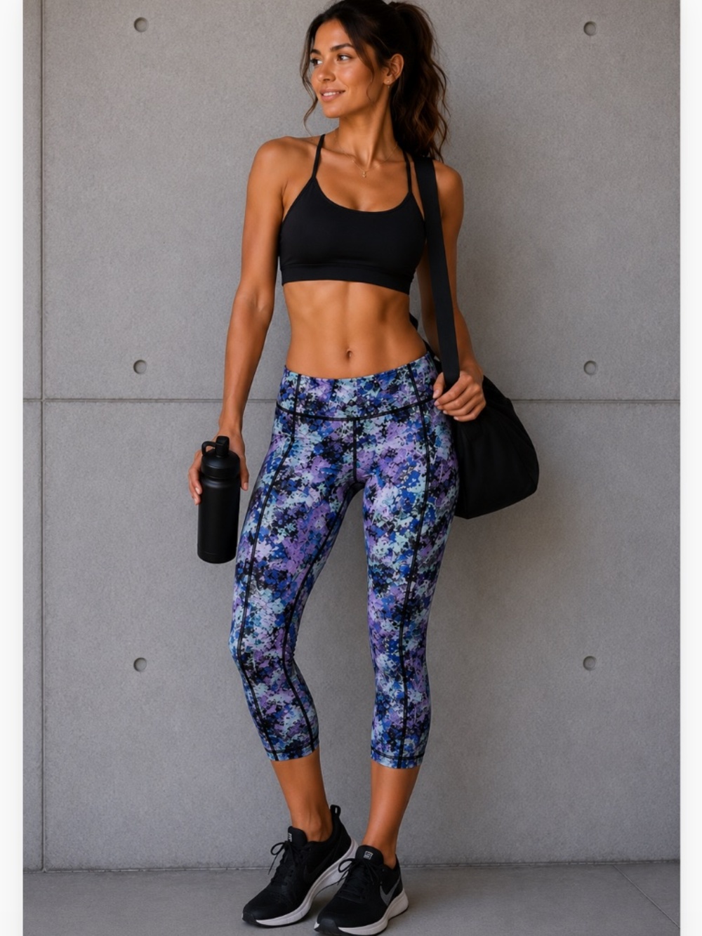 Lululemon Fast & Free 7/8 Capri Womens Leggings Multi Sz 4 Athletic Gym Yoga